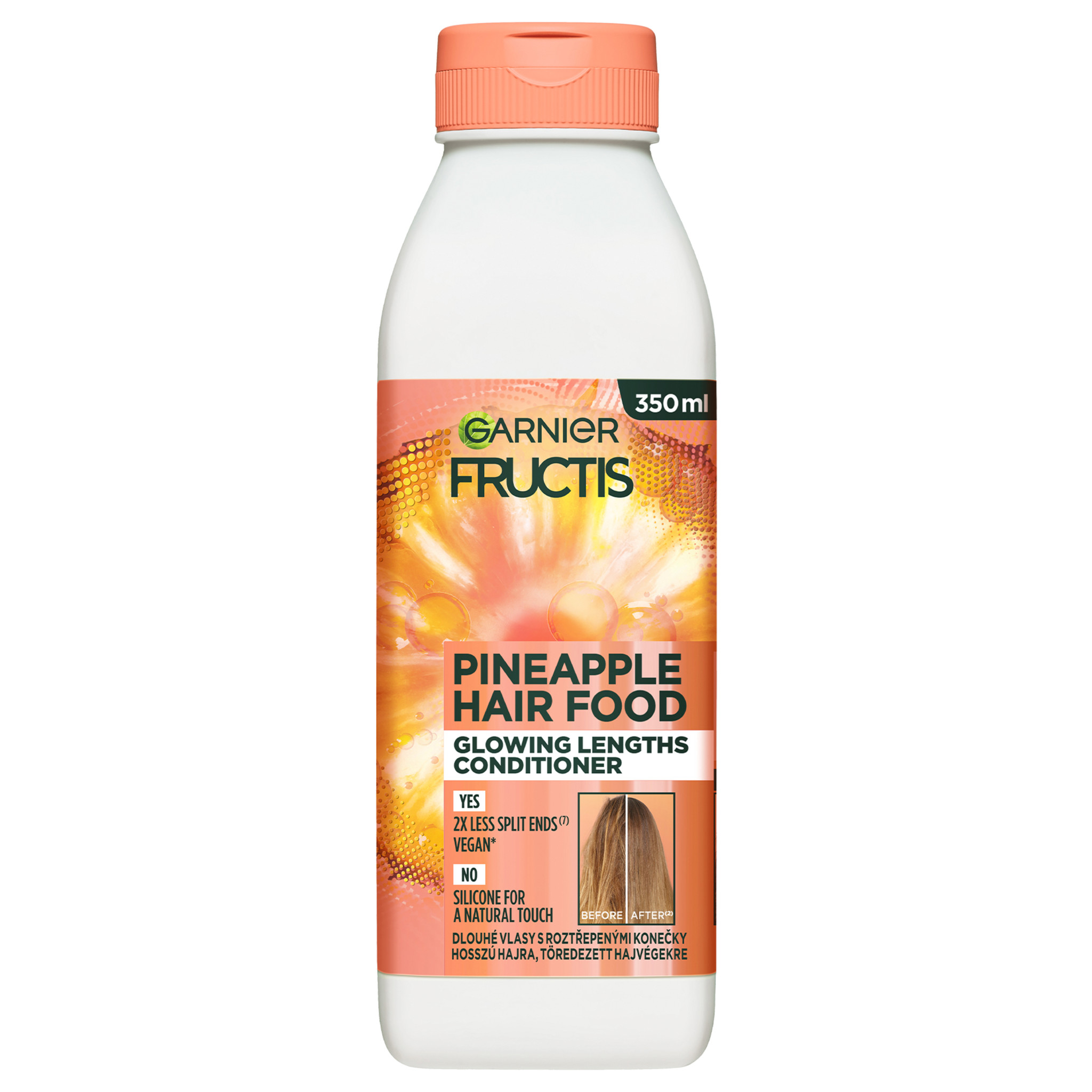 Garnier Garnier Fructis Hair Food Pineapple rozjasňujúci balzam na dlhé vlasy, 350 ml