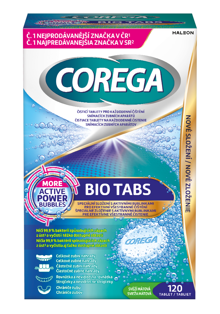 Corega tabs bio antibakterialne 120ks