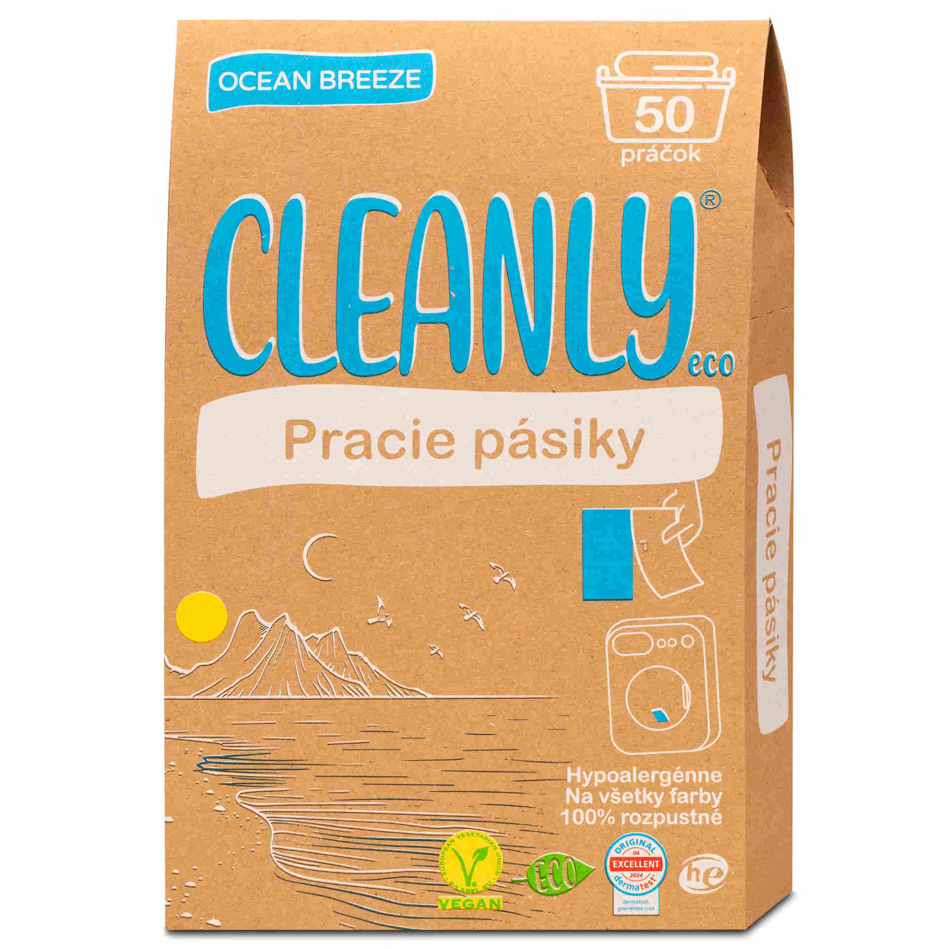 Cleanly Eco Cleanly pracie páskiy Ocean Breeze, 50 praní