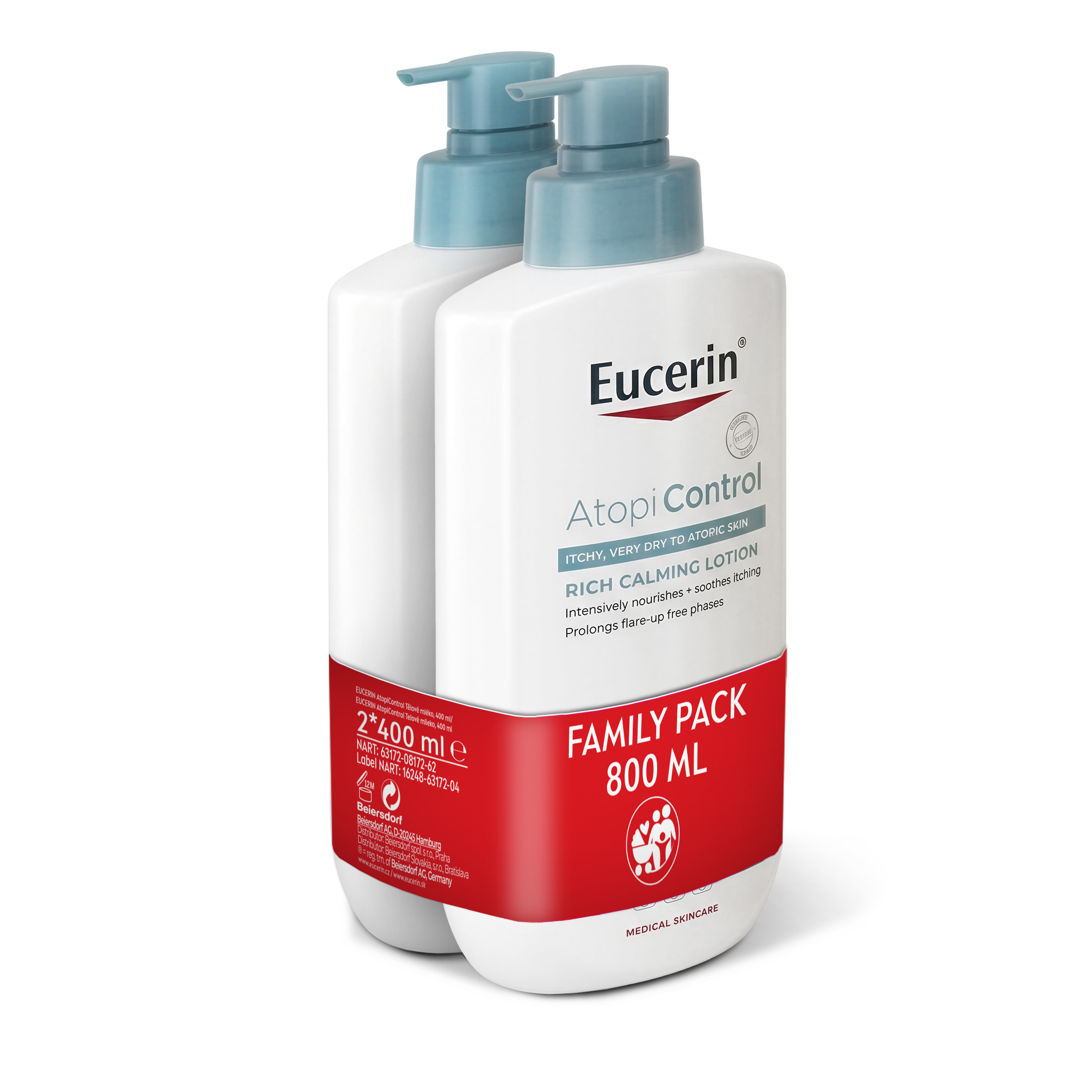 Eucerin Eucerin AtopiControl Telové mlieko Family Pack