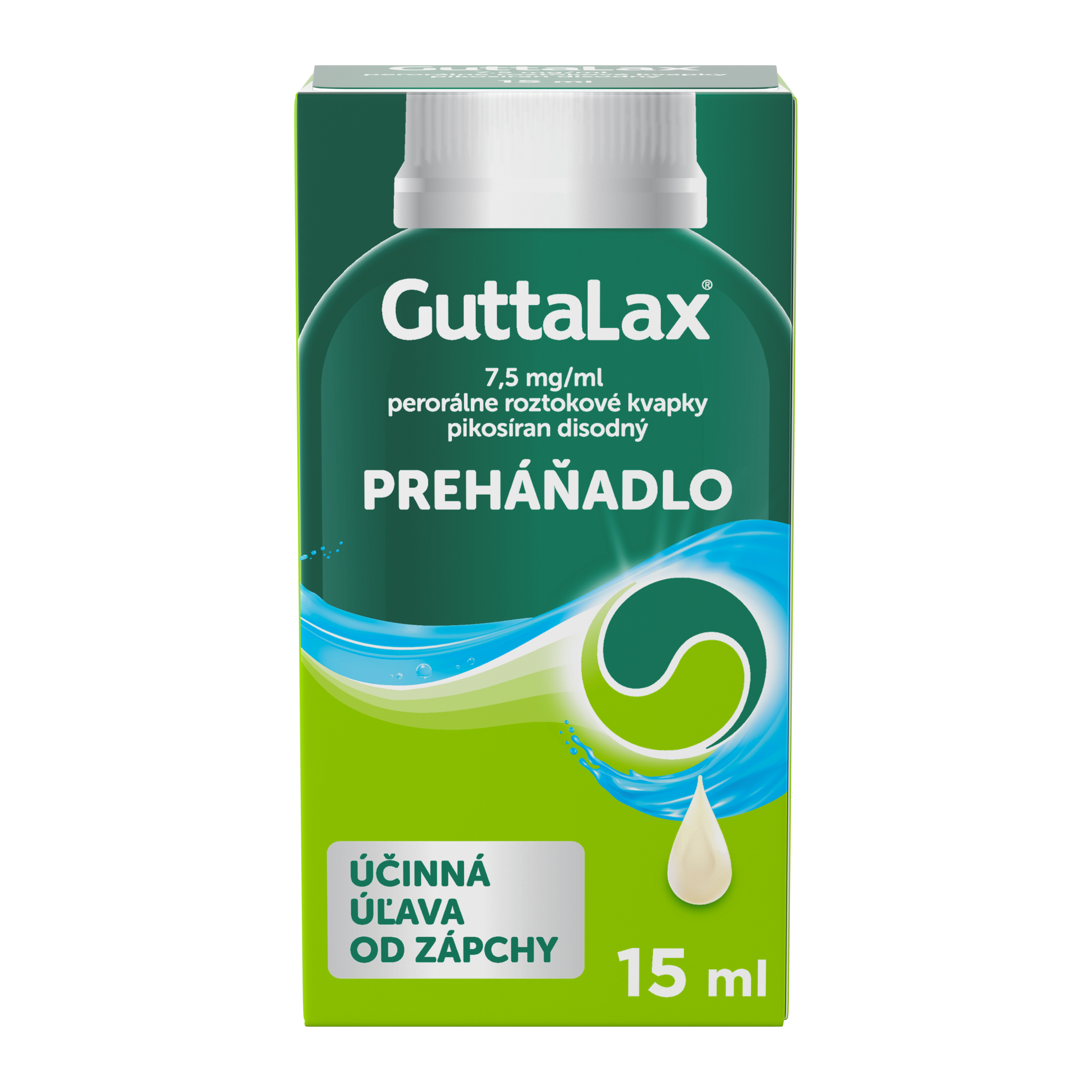 Guttalax Guttalax 7,5 mg/ml kvapky pri zápche – 15 ml