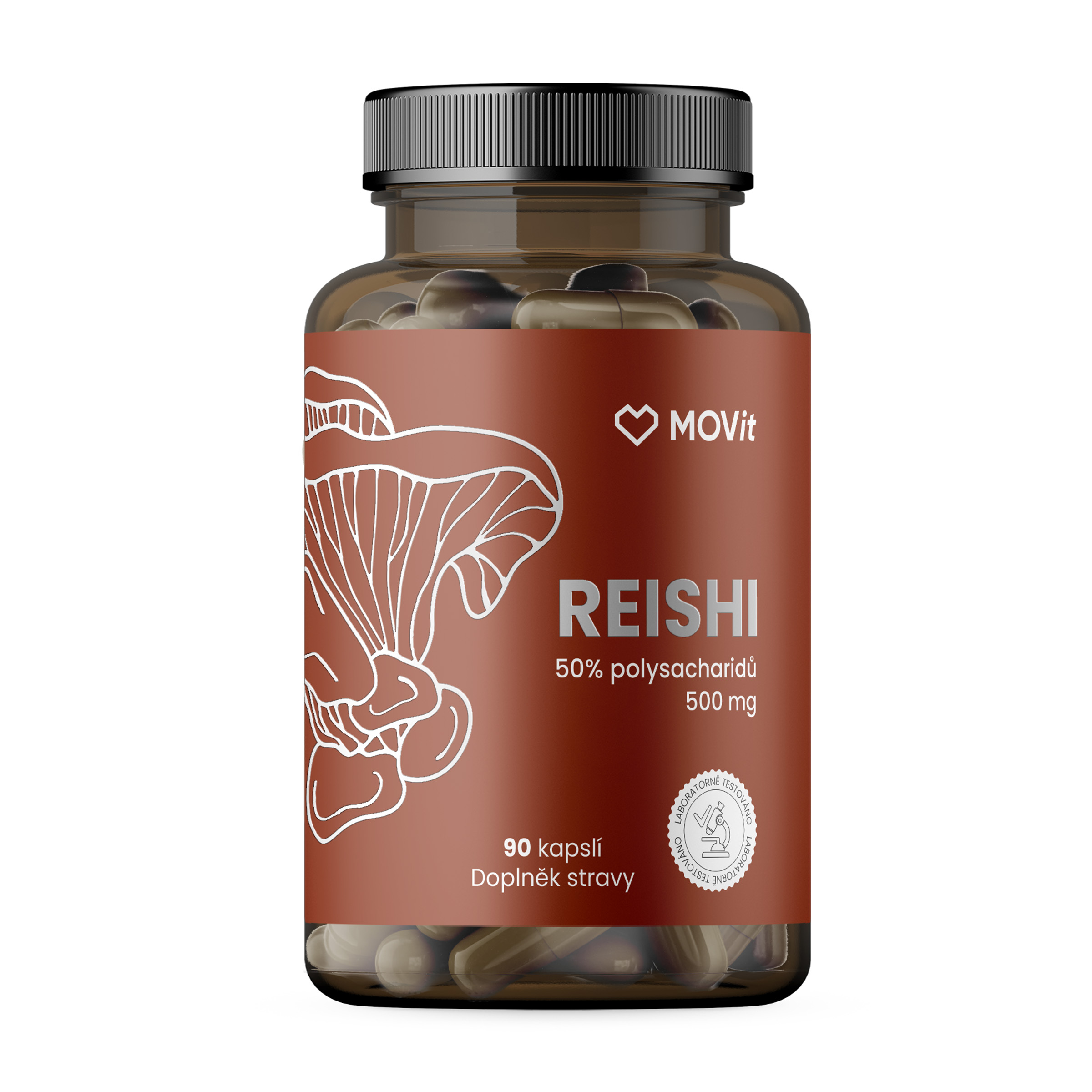MOVit Movit Reishi 50% polysacharidov 500 mg