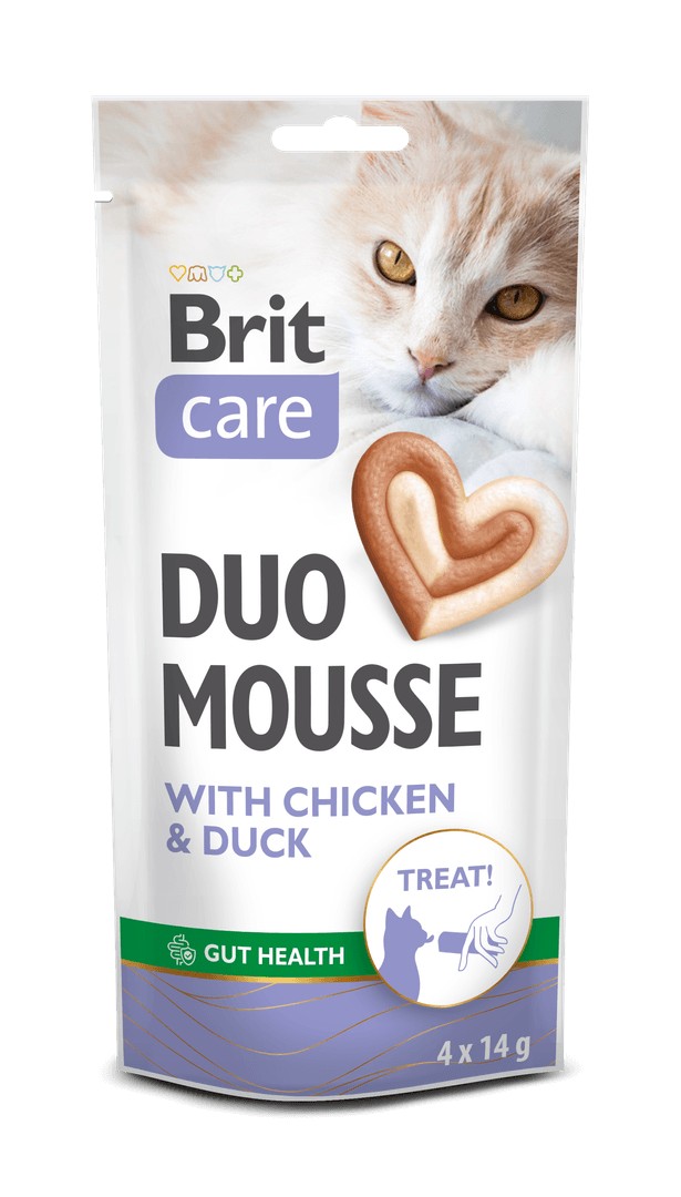 Brit Care Brit care cat duo mousse kur./kač. Mäso 4x14g a.u.v.