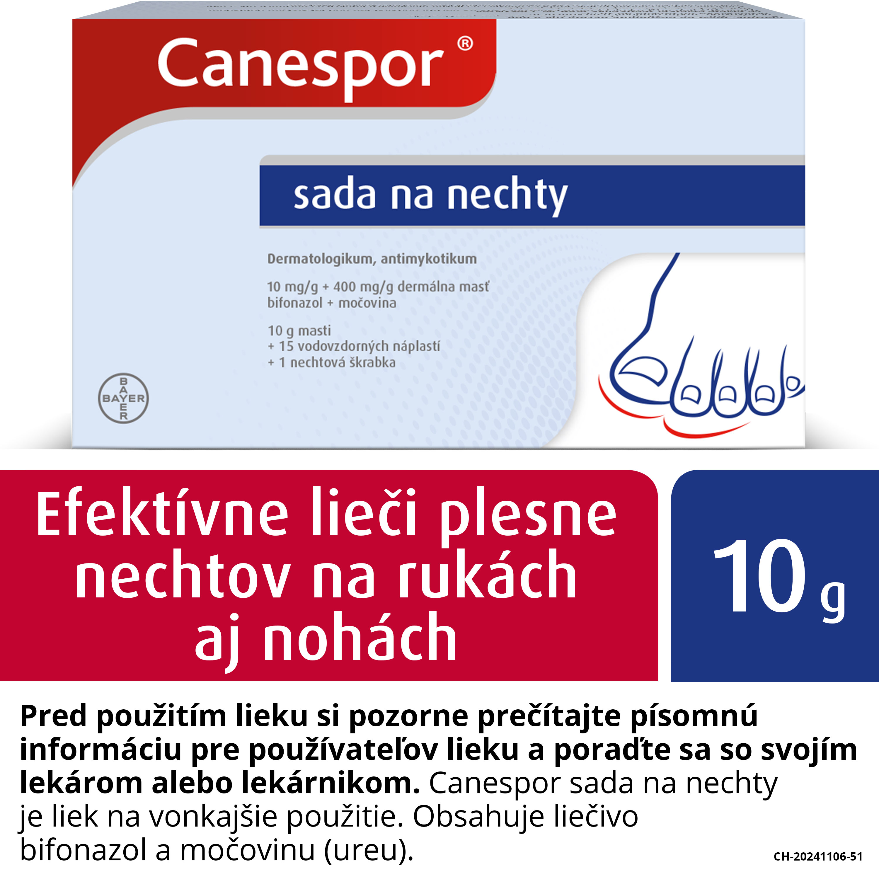 Canespor sada na liečbu plesne nechtov – 10 g