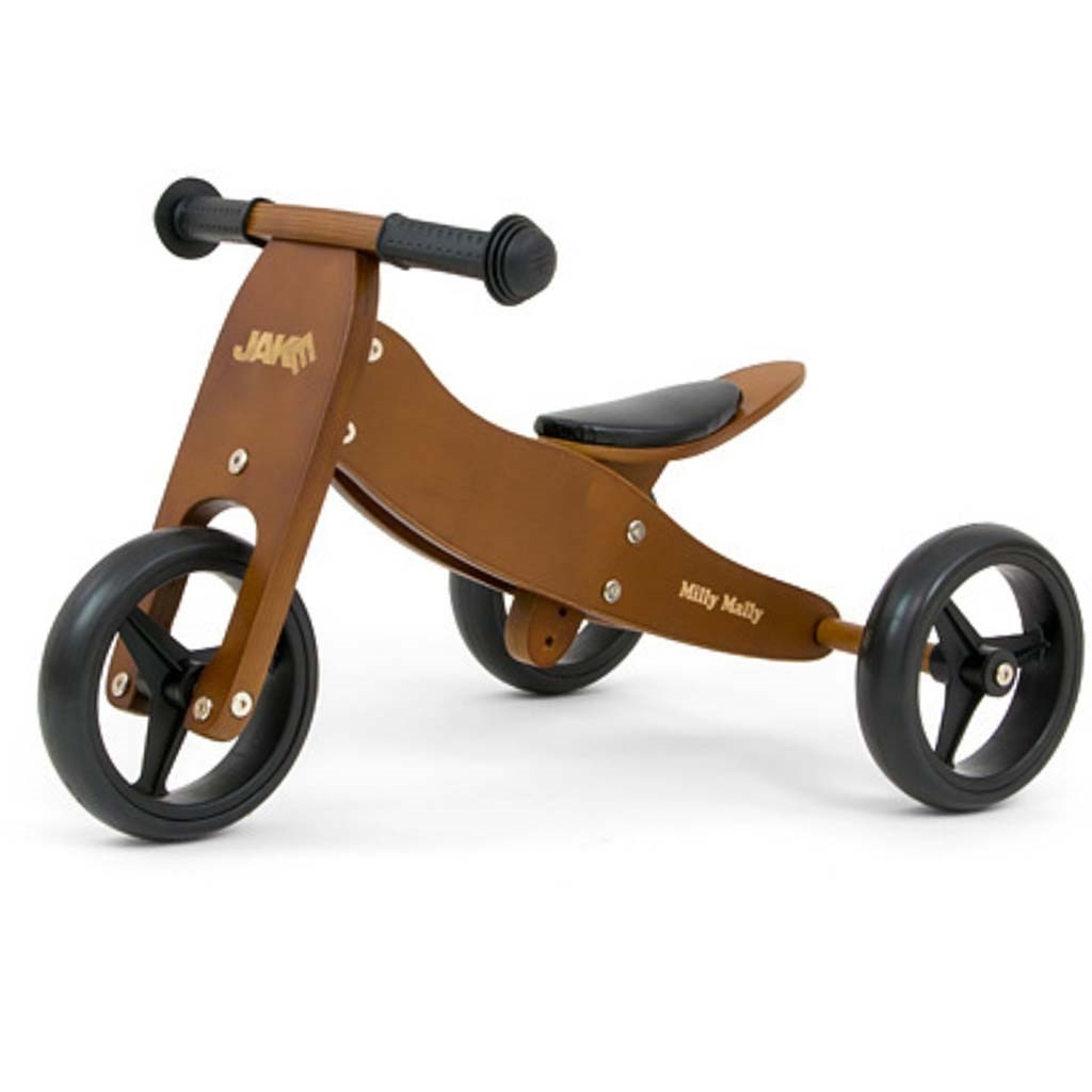 Milly Mally Detské multifunkčné odrážadlo bicykel 2v1 Milly Mally JAKE Dark Natural , 20C45875